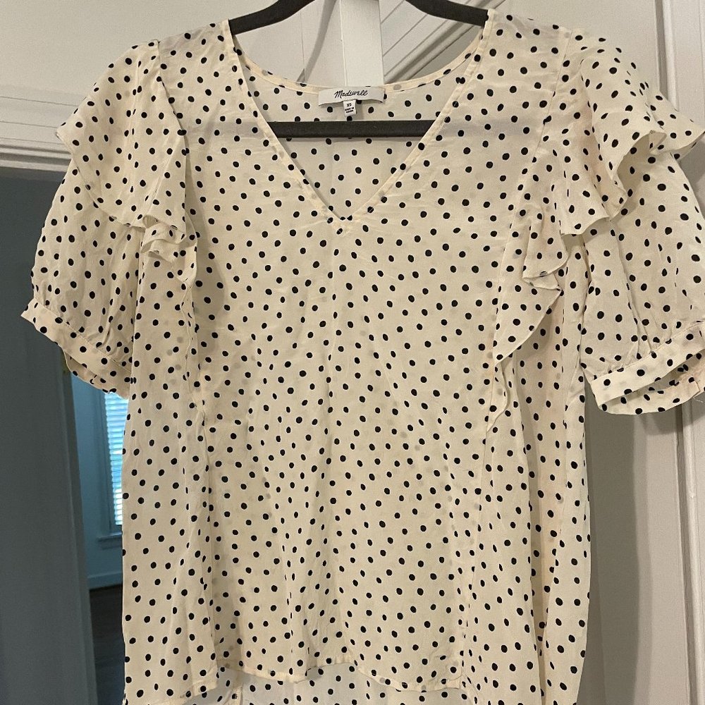 NWOT MADEWELL 100% Silk Top Size XS